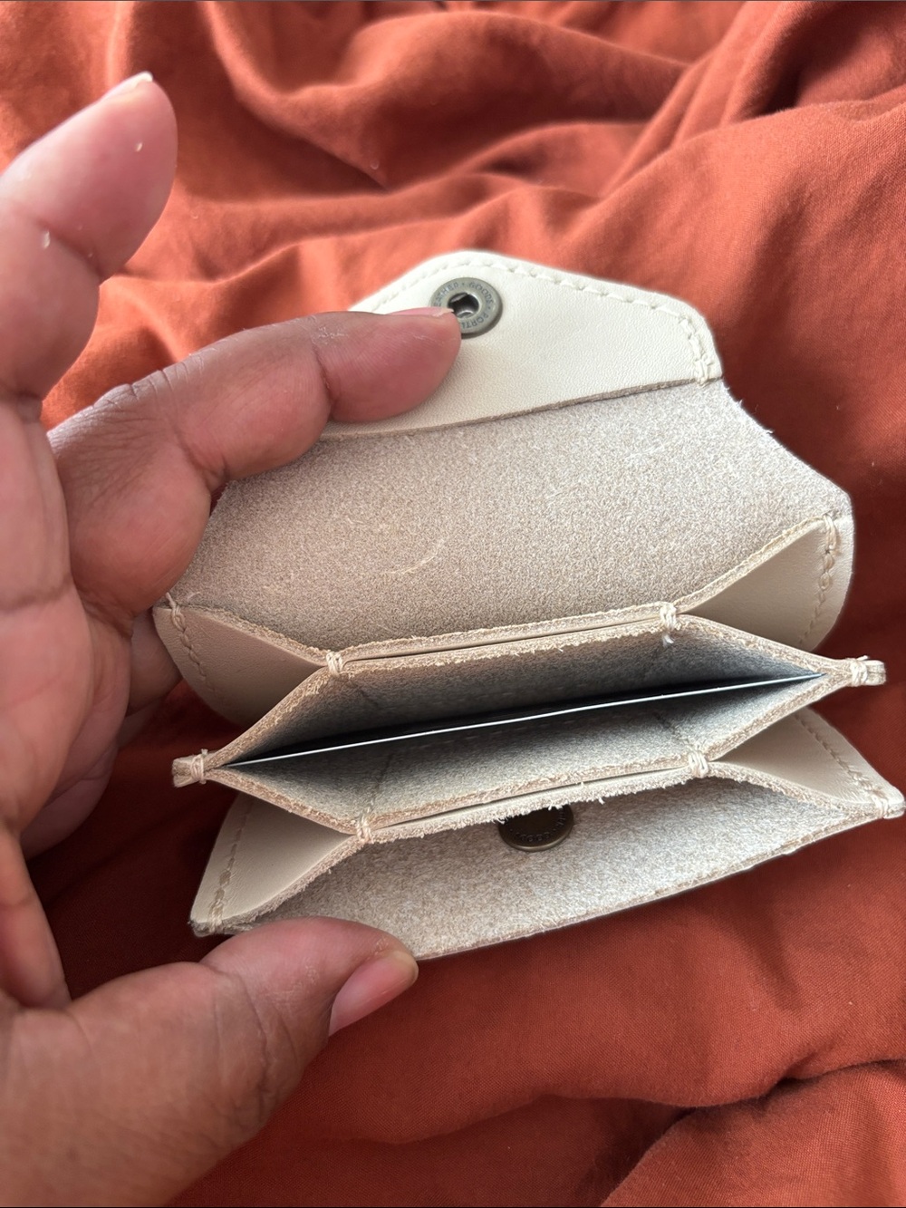 Portland Leather LoveBug Wallet In Bone - Picture 4 of 7